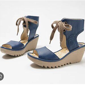 Fly London Yaffa Lace Up Wedge Sandal